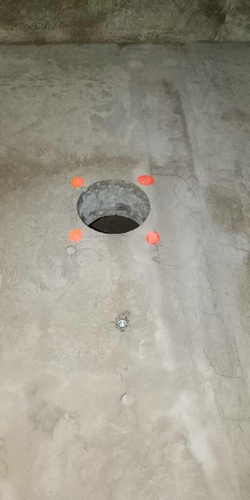 Nos réalisations Carottage traversant d’une dalle béton pour passage de réseau — PACA RINOH SERVICES